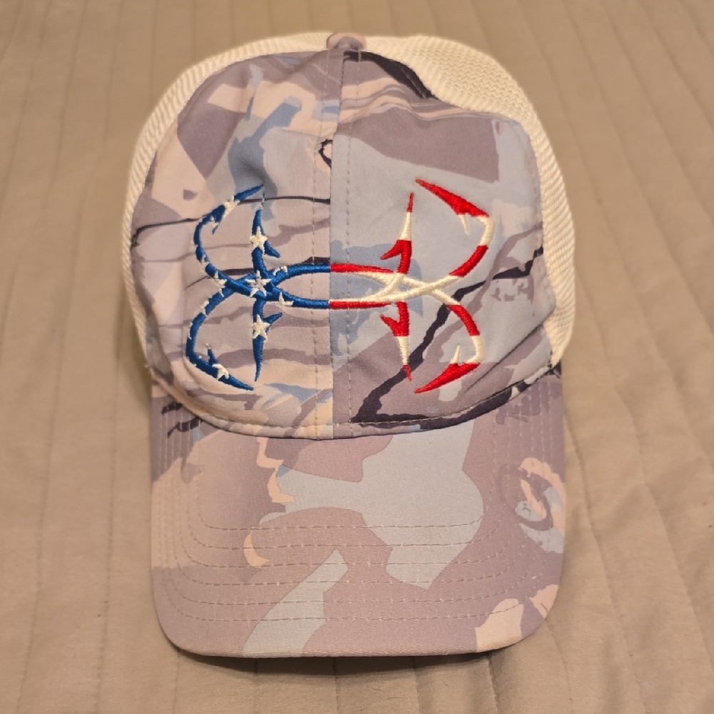 Under Armour Blue and Red Camo Cap